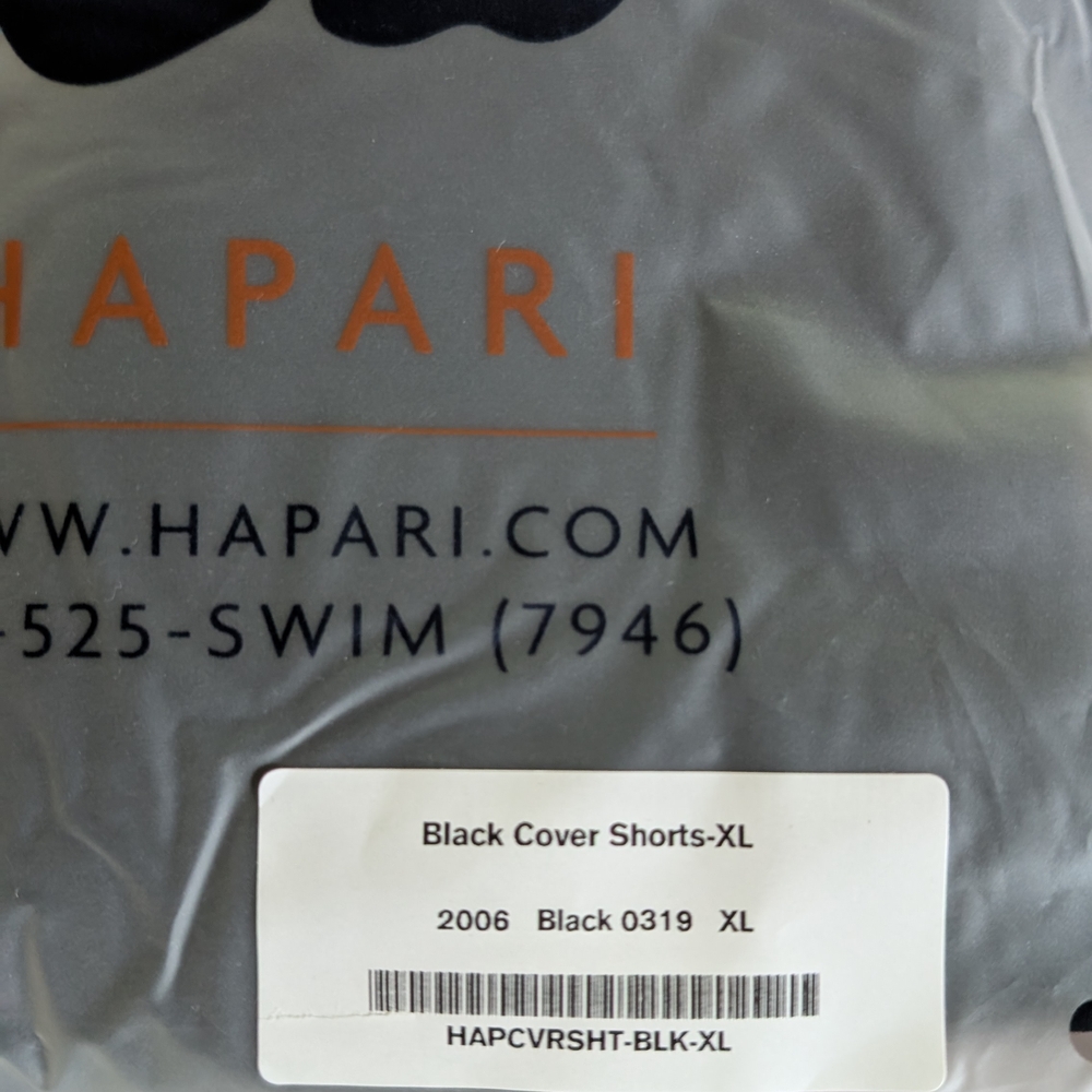 Hapari Black Swim Cover Shorts XL